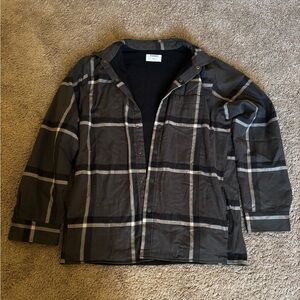Old Navy Black and Gray Plaid Jacket